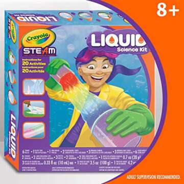 Crayola Liquid Science Kit for Kids, Water Experiments, Educational Toy, Gift for Kids, 7, 8, 9,10