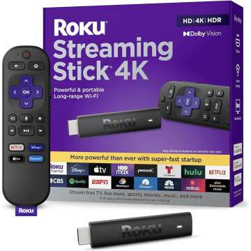 Roku Streaming Stick 4K - Mobile 4K Streaming Made Easy