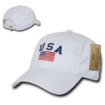 Rapid Dominance Mens Polo Baseball-caps, White