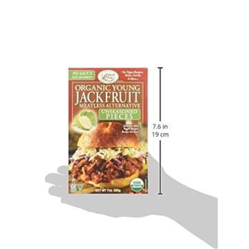 Edward & Sons Organic Young Jackfruit, Unseasoned Pieces, 7 Ounce (Pack of 12)