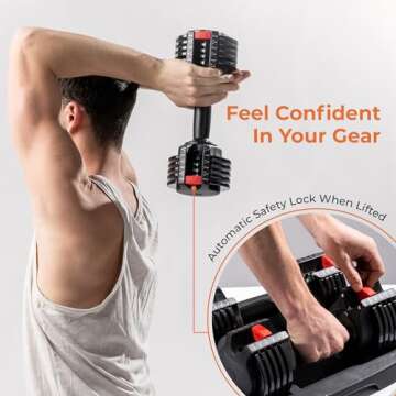 Lifepro Adjustable Dumbbells - For Full Body Exercise & Fitness Home Gym