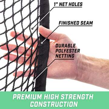 GoSports Sports Netting - Hitting Net for Golf, Baseball, Hockey, Soccer, LAX and More - 10 ft, 15 ft, 20 ft