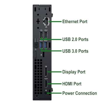 Dell OptiPlex 3060 Micro PC Mini Desktop Computer, Intel Core i5-8500, 16GB RAM, 512GB SSD, DisplayPort, HDMI, RJ-45, WiFi, BT, Windows 10 Pro (Renewed)