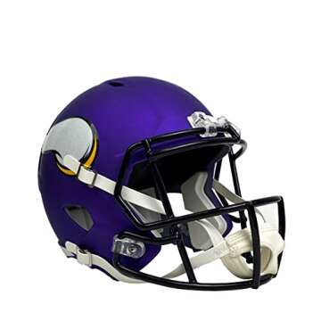 NFL Minnesota Vikings Riddell Full Size Replica Speed Helmet, Medium, Purple, One Size