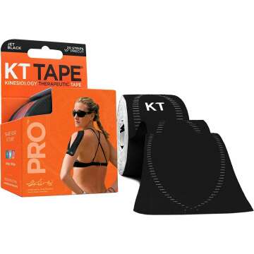 KT Tape Pro Synthetic Kinesiology Therapeutic Sports Tape, 20 Precut, 10” Strips