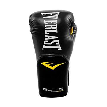 Everlast Pro Style Elite Exercise Workout Training Boxing Gloves for Sparring, Heavy Bag and Mitt Work, Size 14 Ounces, Black