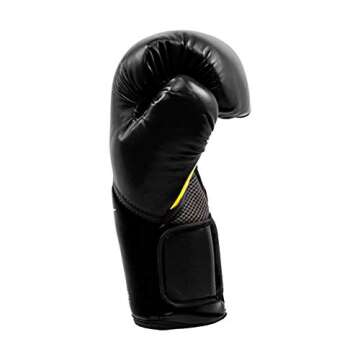 Everlast Pro Style Elite Exercise Workout Training Boxing Gloves for Sparring, Heavy Bag and Mitt Work, Size 14 Ounces, Black