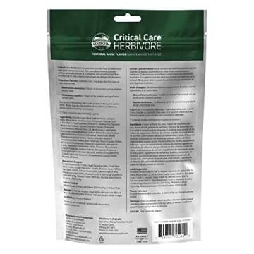 Oxbow Critical Care Herbivore - Nutritionally Complete Feeding Assist Formula for Small Animals & Pets - Critical Care Herbivore Anise (454g)