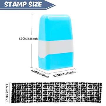 Identity Protection Roller Stamps,Identity Theft Protection Roller Stamp for ID Blockout,2 Pcs Identity Theft Protection Stamps,Privacy Confidential and Address Blocker(Pink & Blue)