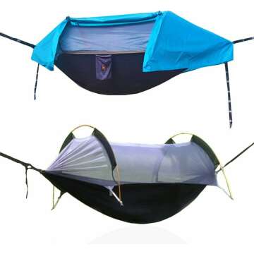 OHMU 440Lbs Camping Hammock - Lightweight 2-Person Tent with Mosquito Net