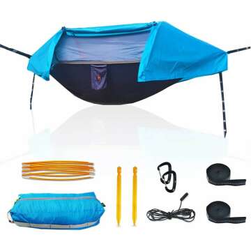 Lightweight 2-Person Hammock with Mosquito Net