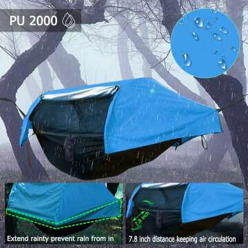 Lightweight 2-Person Hammock with Mosquito Net