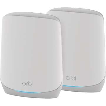 NETGEAR Orbi Tri-Band Mesh WiFi 6 System - Coverage 5,000 sq. ft.