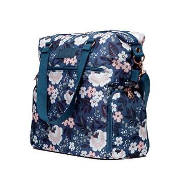 Sarah Wells Lizzy Breast Pump Bag - Compatible with Spectra, Medela, and More - Insulated Cooler Pocket (Le Floral)