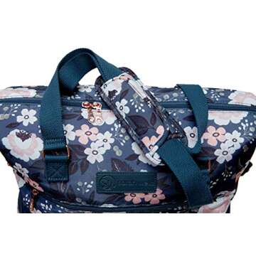 Sarah Wells Lizzy Breast Pump Bag - Compatible with Spectra, Medela, and More - Insulated Cooler Pocket (Le Floral)