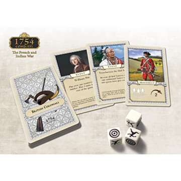 Academy Games | 1754 Conquest: The French and Indian War | Board Game | 2-4 Players