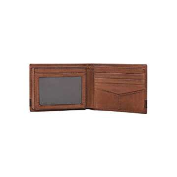 Fossil Quinn Men's Leather Wallet - Flip ID, Brown