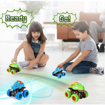 Dinosaur Push and Go Vehicle Toys for Kids