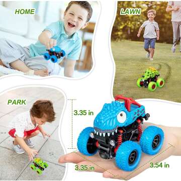 Dinosaur Push and Go Vehicle Toys for Kids