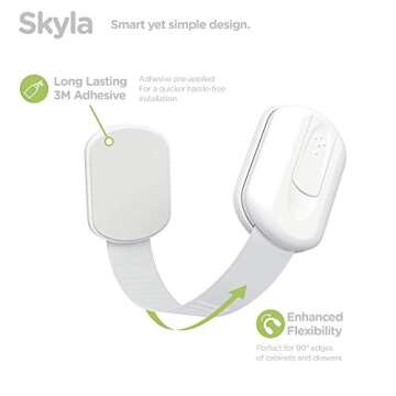 Baby Proofing Child Safety Locks (12 Pack) by Skyla Homes - The Safest, Quickest and Easiest 3M Adhesive Cabinet Latches, No Screws & Magnets, Multi-Purpose for Furniture, Kitchen, Ovens, Toilet Seats