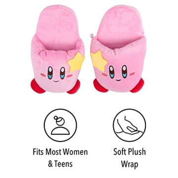 Pink Puff Ball Anime Slippers for Women