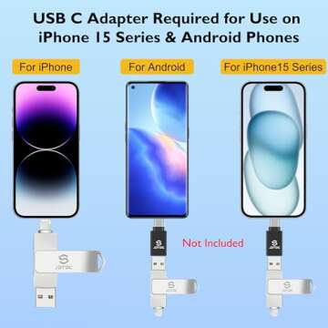 MFi Certified 256GB Photo-Stick-for-iPhone-Storage iPhone-Memory iPhone USB for Photos iPhone USB Flash Drive Memory for iPad External iPhone Storage iPhone Thumb Drive for iPad Photo Stick