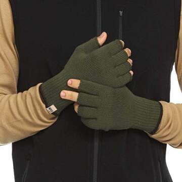 Minus33 Fingerless Gloves - Warm Wool Olive Drab