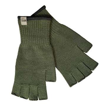 Minus33 Fingerless Gloves - Warm Wool Olive Drab