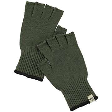 Minus33 Fingerless Gloves - Warm Wool Olive Drab