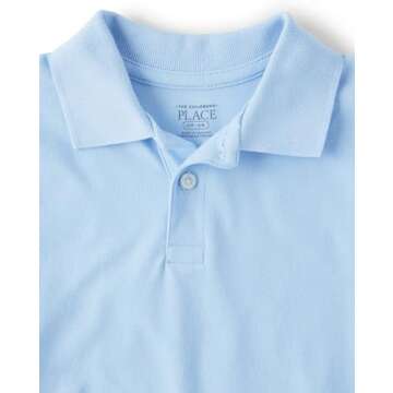 The Children's Place boys Short Sleeve Pique Polo Shirt, Brook, X-Small US