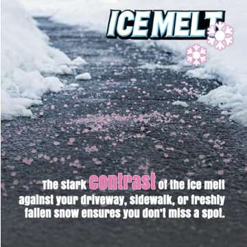 Ice and Snow Melt 8 lb Bag CMA Blended Magnesium Chloride Ice Melter Effective Snow and Ice Removal Effective Below Zero Degrees (Pink)