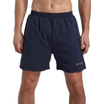 Hifunk Men's Quick Dry 5" Running Shorts with Pocket