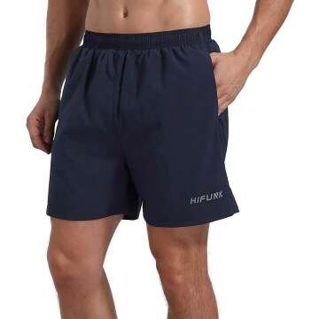 Hifunk Men's Quick Dry 5" Running Shorts with Pocket