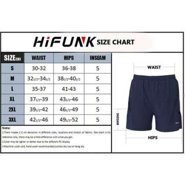 Hifunk Men's Quick Dry 5" Running Shorts with Pocket