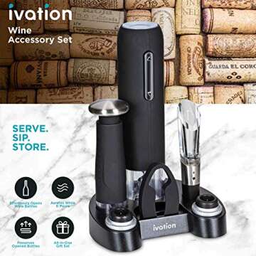 Ivation Wine Gift Set with Electric Opener & More