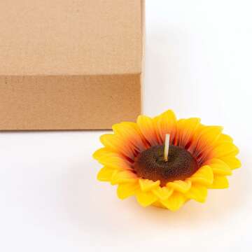 Sunflower Birthday Candles for Parties & Weddings