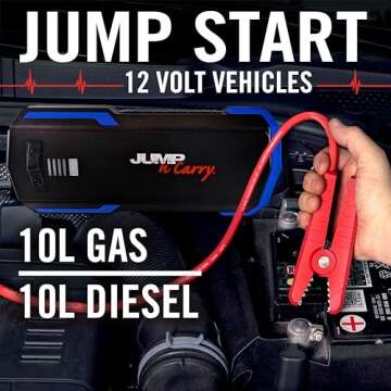 Clore Automotive JNC345 Jump-N-Carry 3000A 12 Volt Lithium Jump Starter for up to 10-Liter Gasoline and 10-Liter Diesel Engines