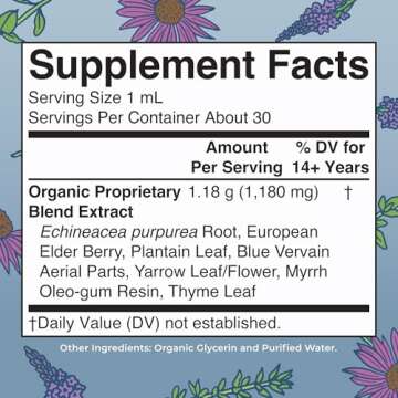 MaryRuth Organics Lymphatic Support Drops | USDA Organic Lymphatic Cleanse Immune Support Supplement| Lymphatic Support with Echinacea & Elderberry | Blue Vervain | Vegan | Non-GMO | 30 Servings |