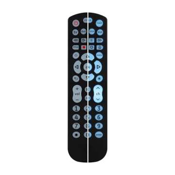 GE Universal Remote Control for Samsung, Vizio, LG, Sony, Sharp, Roku, Apple TV, TCL, Smart TV, Streaming Media Player, Blu-Ray Player, DVD Player, Easy Programming, 4-Device, Black, 40081