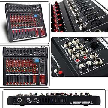 8 Channel FULODE CT-80S Audio Mixer with Bluetooth