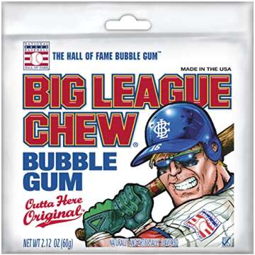 Big League Chew Bubble Gum Variety Pack -7 Flavors - Pack of 7 Individual 2.12 Ounce Pouches. Your best Baseball Snack for the game day, parties and kids.