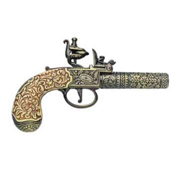 Denix Colonial Replica 18th Century Ornate Non Firing Gun Flintlock Pistol