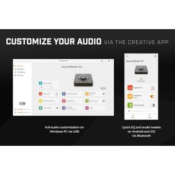 Creative Sound Blaster X4 External USB DAC Amp with Super X-Fi, 7.1 Surround, Optical I/O, Mic/Headset/Line-in - for PC and Mac (Renewed)