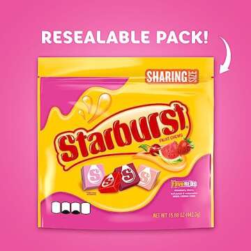 STARBURST FaveREDS Fruit Chews Chewy Candy, Sharing Size, 15.6 oz Bag