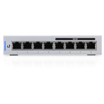 Ubiquiti Networks US-8-60W UniFi 8-Port Gigabit PoE Compliant Managed Switch