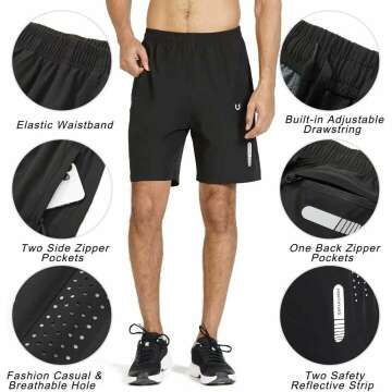 Quick Dry Athletic Running Shorts for Men