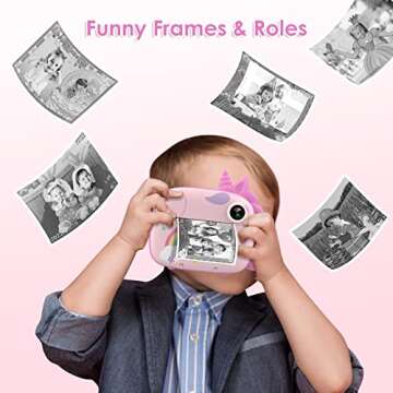 HiMont Kids Instant Print Selfie Camera