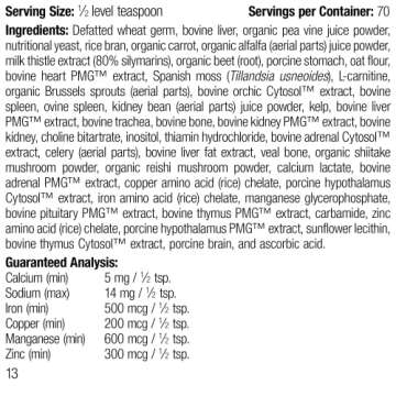 Standard Process Canine Whole Body Support - Multisystem Support Supplement for Canines - Nutritional Powder Supplement for Daily Health Maintenance - Multisystem Supplement Formula - 100 g