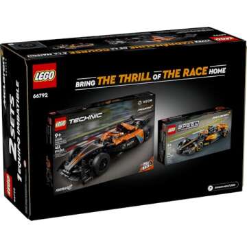 LEGO Technic & Speed Champions McLaren Racing Pack Building Toys Set - Race Cars Toys for Kids, Boys & Girls, Ages 9+ - Gift Ideas for Birthdays - 66792