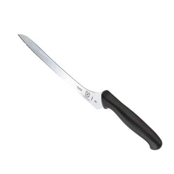 Mercer Culinary M23890 Millennia Black Handle, 9-Inch Offset Wavy Edge, Bread Knife